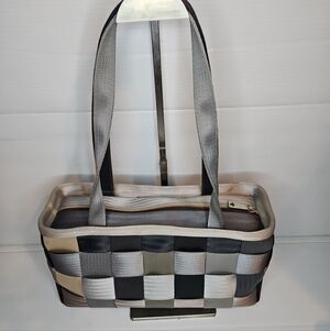 Harveys Original Seatbelt Shoulder Handbag Multi Gray Double Strap Medium USA